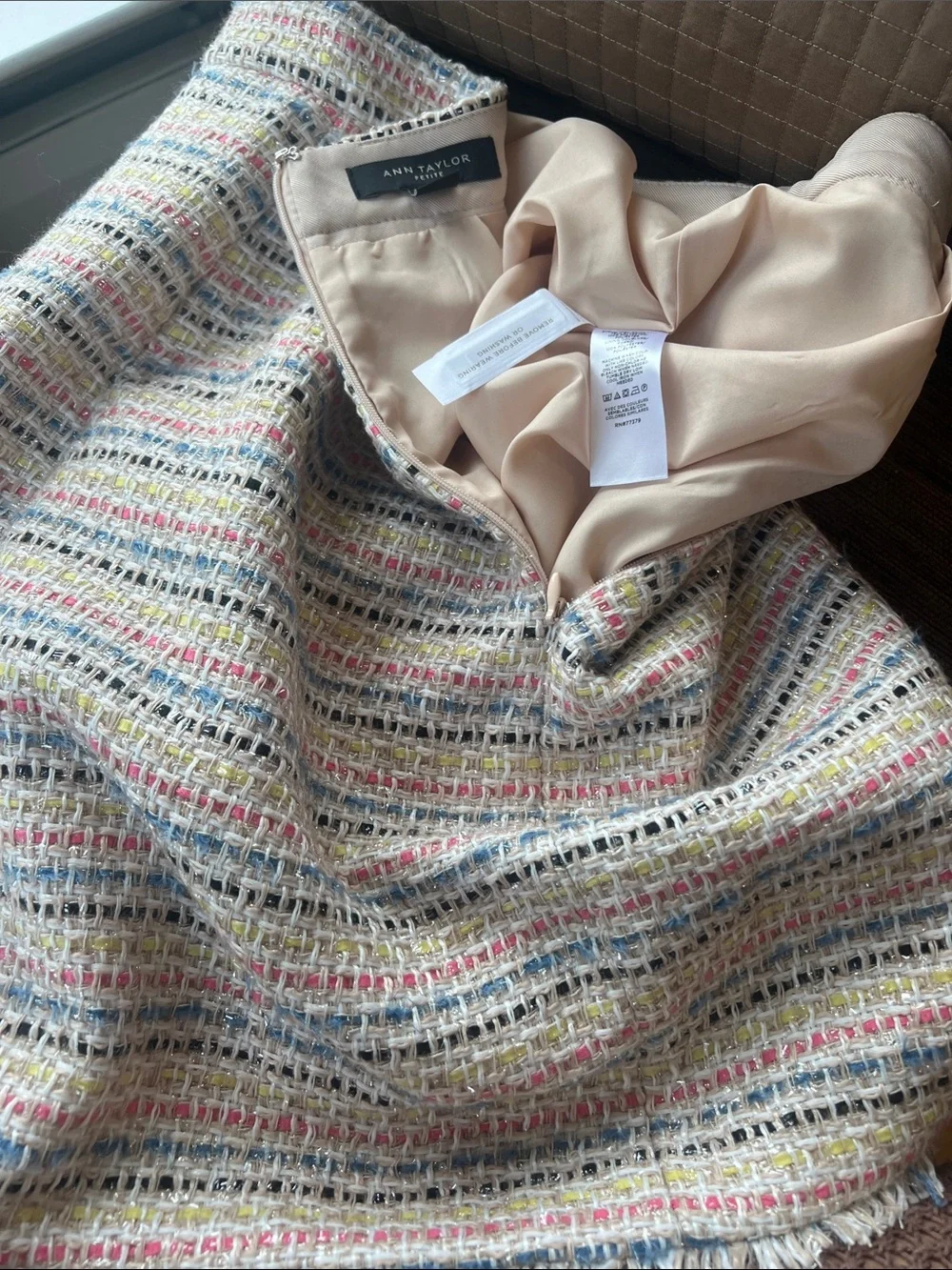 Ann Taylor Pastel Striped Tweed Jacket / Skirt included